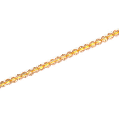 3MM FACETED ROUND CRYSTAL BEADS - APPROX 125 PCS - CHAMPAGNE