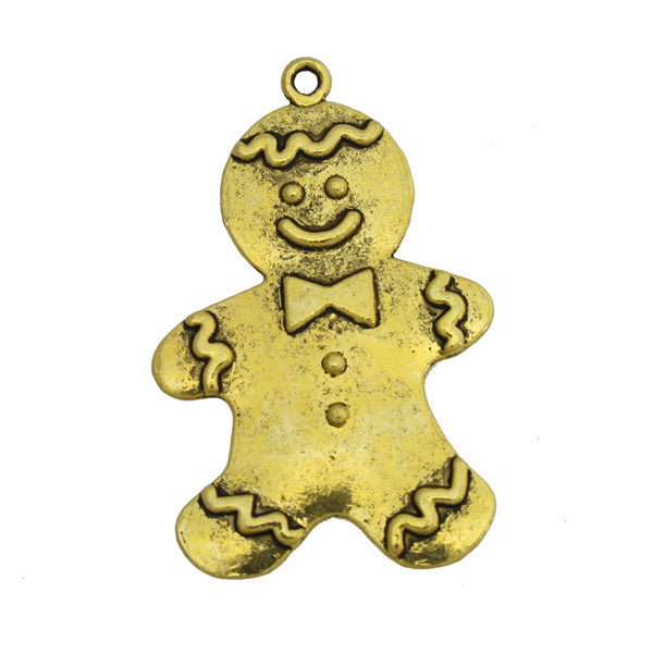 GINGERBREAD MAN 42 MM GOLD - 4 PCS