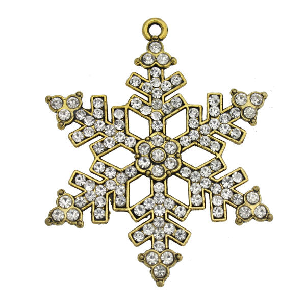 CHRISTMAS SNOWFLAKE 55 MM GOLD - 1 PCS