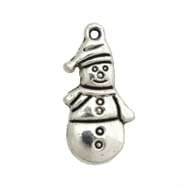 SNOWMAN 25 MM SILVER - 16 PCS