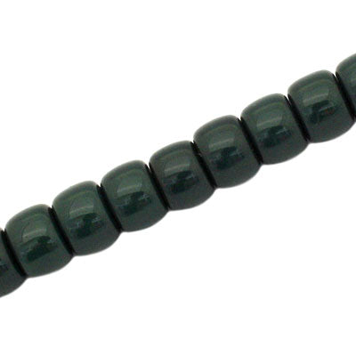 8 X 6 MM RONDELLE GLASS BEADS DARK GREEN - 70 PCS