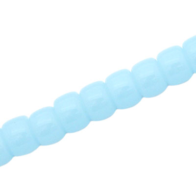 8 X 6 MM RONDELLE GLASS BEADS PALE AQUA - 70 PCS