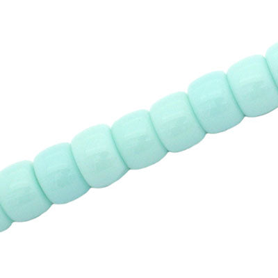 8 X 6 MM RONDELLE GLASS BEADS LIGHT AQUA - 70 PCS