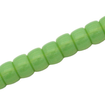 8 X 6 MM RONDELLE GLASS BEADS LIGHT GREEN - 70 PCS