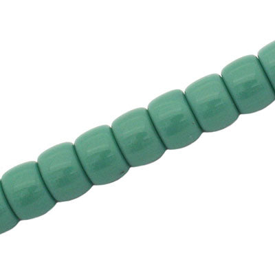 8 X 6 MM RONDELLE GLASS BEADS TURQUOISE GREEN - 70 PCS