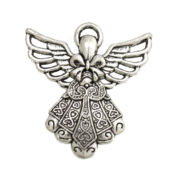 ANGEL 14 X 38 MM SILVER - 4 PCS