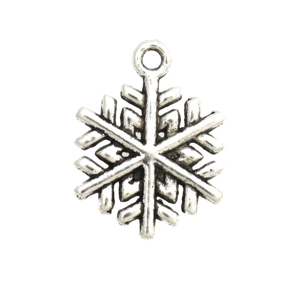 SNOWFLAKE 20 MM SILVER - 18 PCS