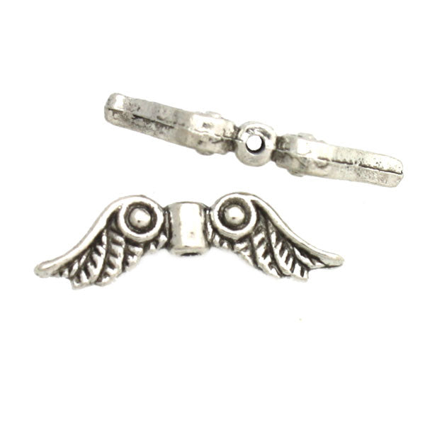 ANGEL WINGS 23 MM SILVER - 14 PCS