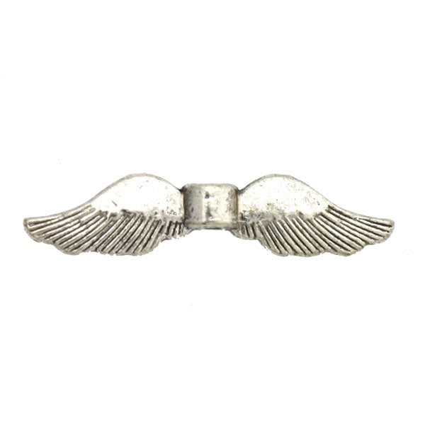 ANGEL WINGS 35 X 8 MM SILVER - 10 PCS