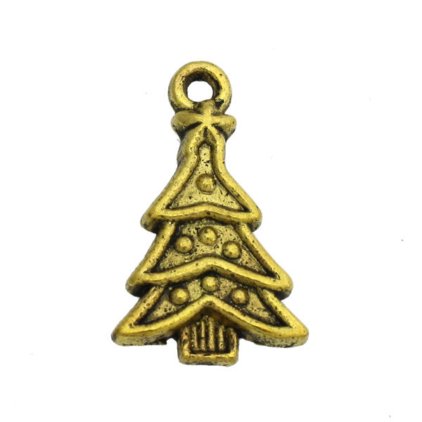 CHRISTMAS TREE 23 MM GOLD - 9 PCS