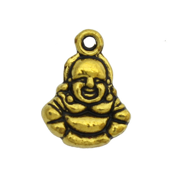 BUDDHA CHARM 14 MM GOLD - 15 PCS