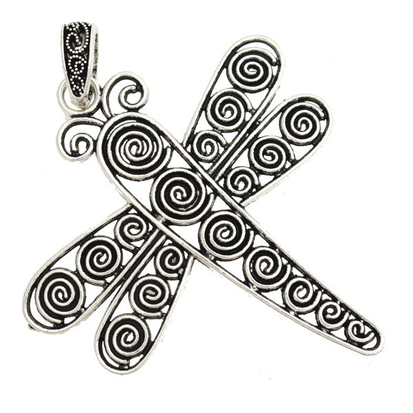 DRAGONFLY 68 X 62 MM SILVER - 1 PCS