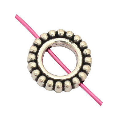 12.5 MM SILVER BEAD FRAME - 12 PCS