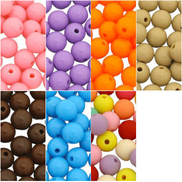 10 MM ROUND OPAQUE BEADS