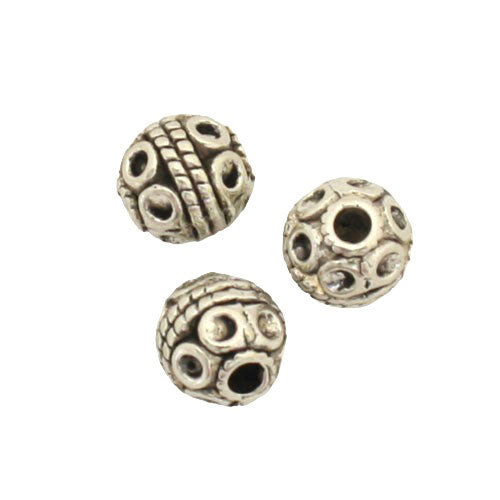 8 MM SILVER BEADS - 20 PCS