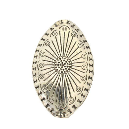 46 X 28 MM SILVER BEAD - 1 PC