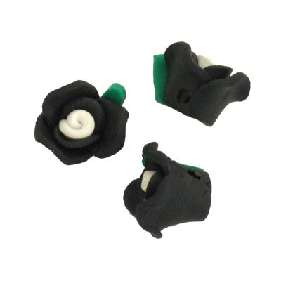 10 MM POLYMER CLAY FLOWER BEADS - 15 PCS