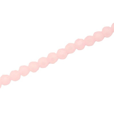 4MM FACETED ROUND CRYSTAL BEADS - APPROX 98/PCS - PEARL LIGHT PINK