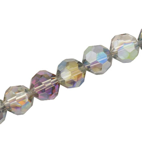 12 MM FACETED ROUND CRYSTAL BEADS APPROX 50/PCS - CRYSTAL RAINBOW