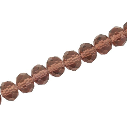 10 X 8 MM CRYSTAL RONDELLE BEADS PLUM - APPROX 72 / PCS