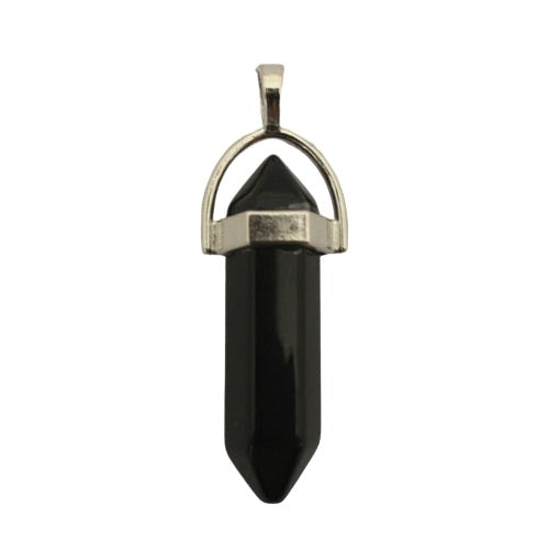 ONYX DOUBLE POINT PENDANT 40 MM - 1 PCS