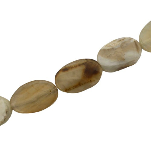 AGATE OVAL NATURAL COLOUR 30 X 20 MM BEADS - 12 PCS