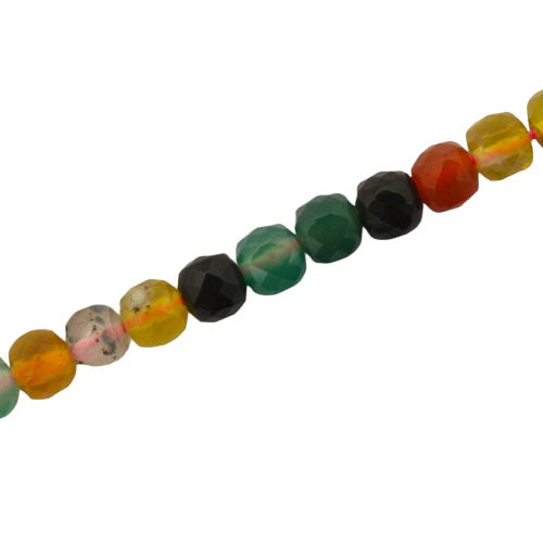 AGATE MIX COLOUR 1 CUBE 6 MM BEADS - 61 PCS