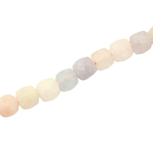 MORGANITE 8 MM FACETED CUBE - APPROX 45 PCS