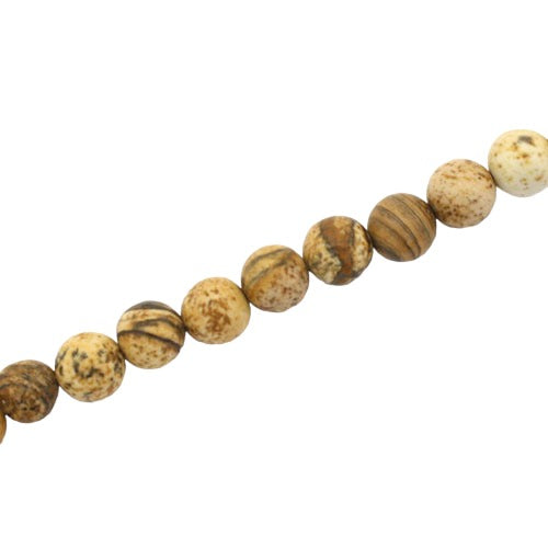 PICTURE JASPER 6 MM ROUND - APPROX 58 PCS