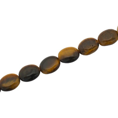 TIGER EYE 10 X 8 MM OVAL BEADS - APPROX 38 PCS