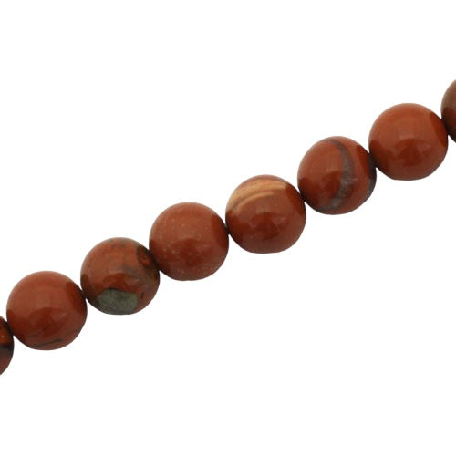 RED JASPER 10 MM ROUND BEADS - APPROX 36 PCS