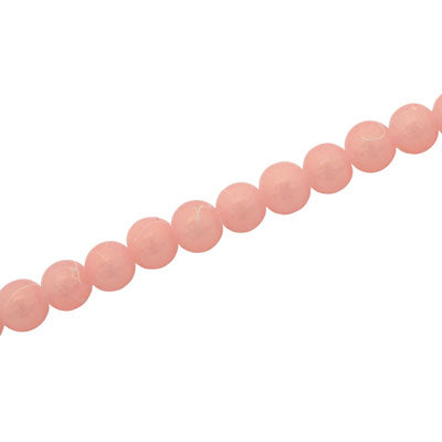 4 MM ROUND GLASS BEADS PINK / WHITE SWIGGLE - 205 PCS