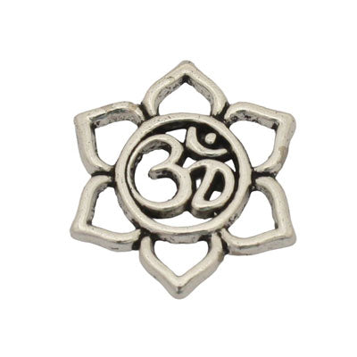 LOTUS OM CHARM 22 MM SILVER - 12 PCS