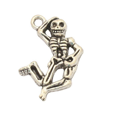 SKELETON CHARM 20 MM SILVER - 20 PCS