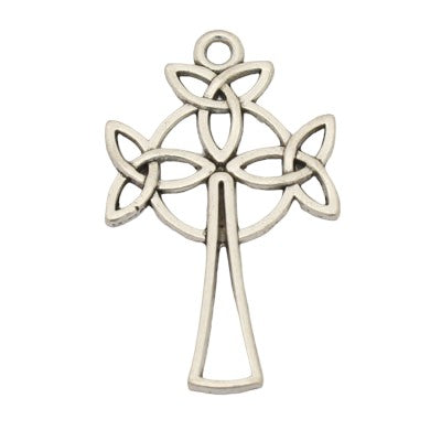 CELTIC CROSS 38 MM SILVER - 6 PCS