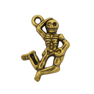 SKELETON CHARM 20 MM GOLD - 20 PCS