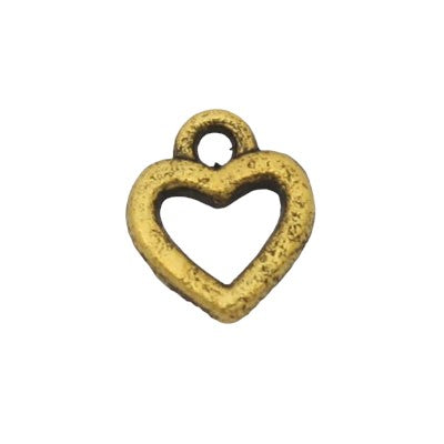 HEART CHARM 7.5 MM GOLD - 60 PCS
