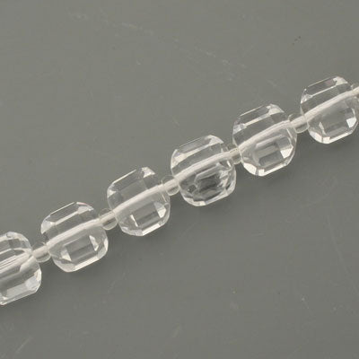 CRYSTAL QUARTZ 8 MM CUBE - APPROX 36 PCS