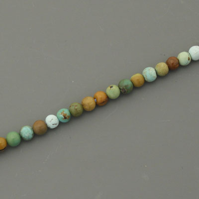 TURQUOISE 2.5 MM ROUND BEADS - APPROX 175 PCS