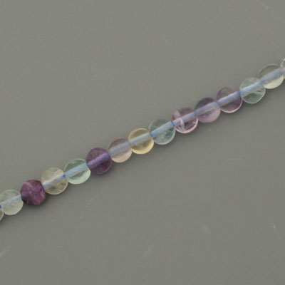 FLUORITE 3.5 MM FLAT ROUND BEADS - APPROX 110 PCS