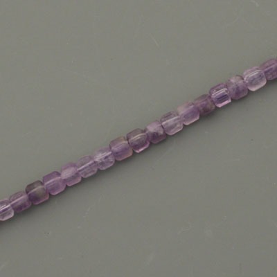 AMETHYST 3 MM CUBE BEADS - APPROX 140 PCS