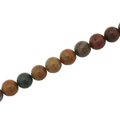 OCEAN AGATE 8 MM ROUND BEADS - APPROX 45 PCS