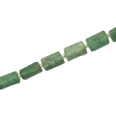 AVENTURINE APPROX 12 X 8 MM TUBE BEADS - APPROX 26 PCS
