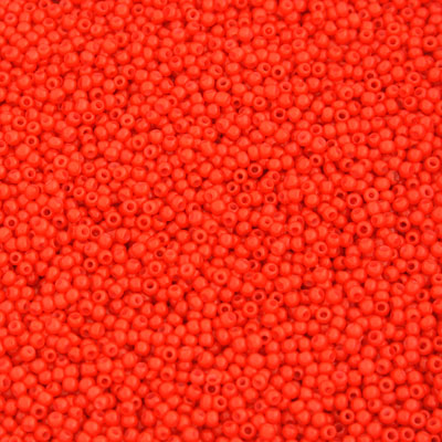 #11/0 SEED BEADS - 40G - OPAQUE LIGHT RED