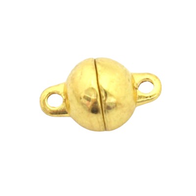 12 X 8 MM MAGNETIC CLASP GOLD - 4 PC