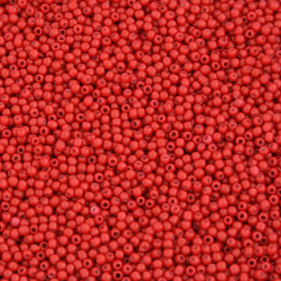 #11/0 SEED BEADS - 40G - OPAQUE DARK RED
