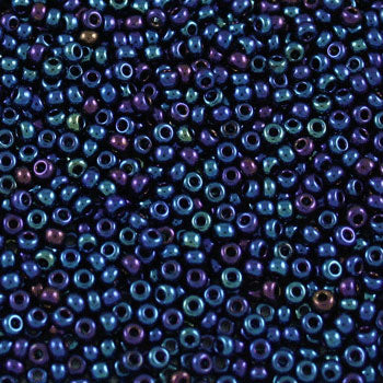 #9/0 ROCAILLES - APPROX 40G - METALLIC BLUE IRIS