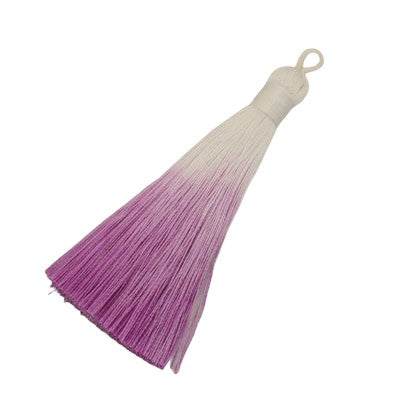 78 MM TASSEL PURPLE / WHITE - 2 PCS