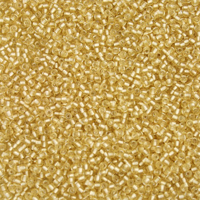 #11/0 SEED BEADS - 40G - SILVER LINED LIGHT GOLD