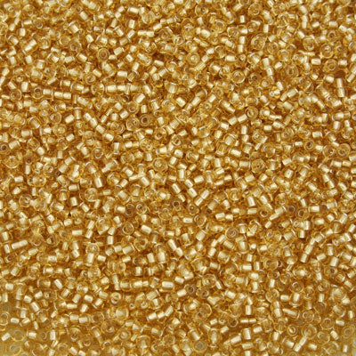 #11/0 SEED BEADS - 40G - SILVER LINED GOLD